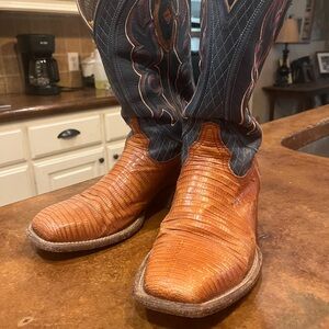 Men's Tan Leather Western Boots